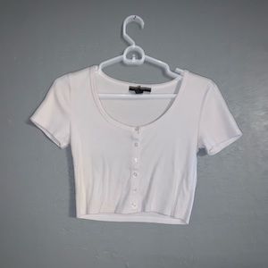 forever 21 white crop top